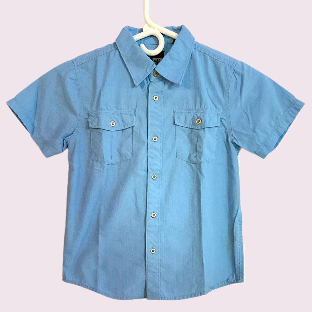 Micros Boys Button Down Short Sleeve Tee Shirt